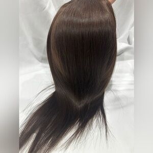 100% Human Hair Clip-In Extensions Dark Brown #2 21-22” 113 g Full Set